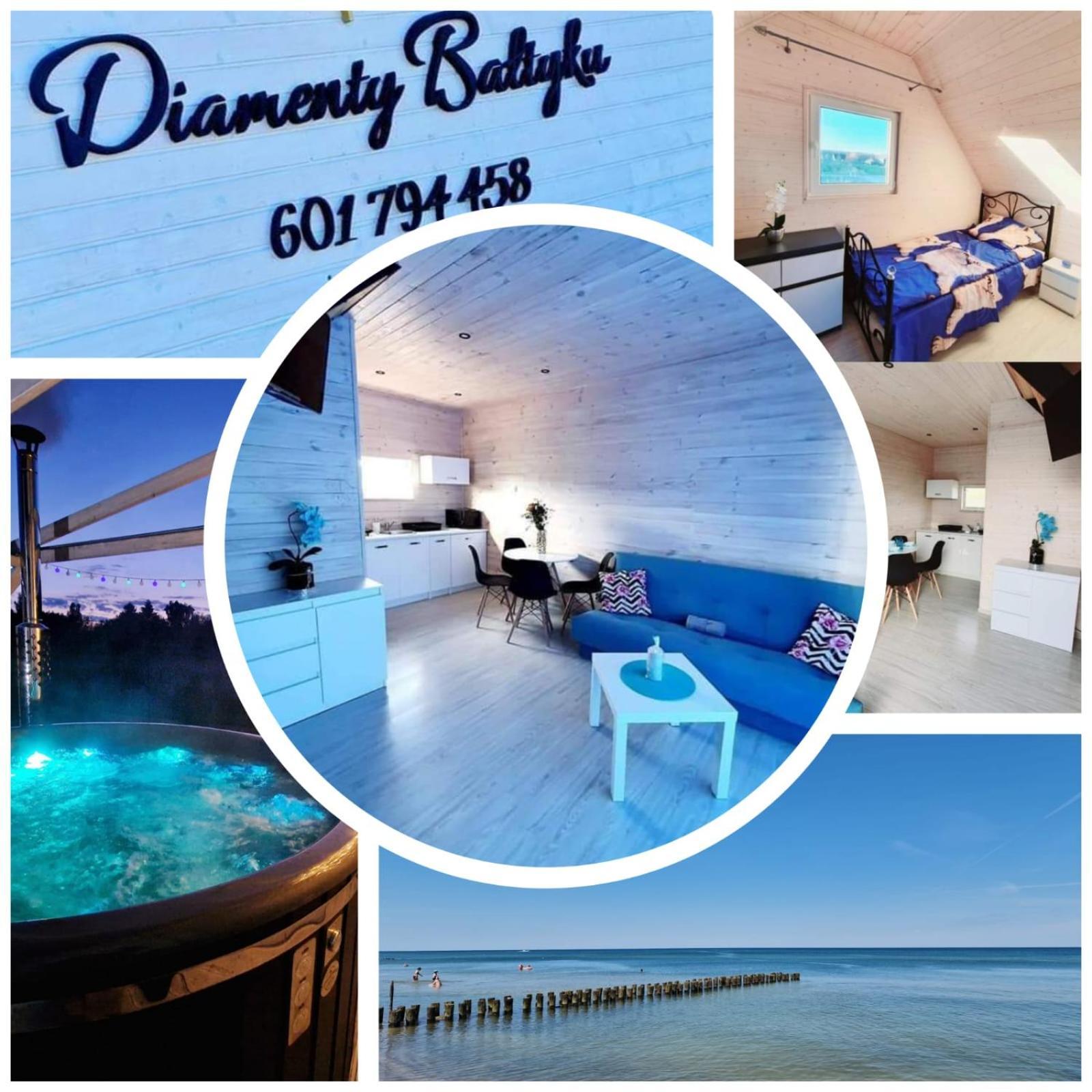 Diamenty Baltyku Domki Wakacyjne Balia Z Jacuzzi Mielenko Esterno foto